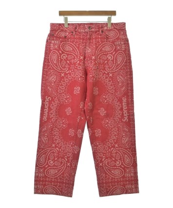 Supreme（シュプリーム）デニムパンツ 赤 サイズ:34(XL位) メンズ