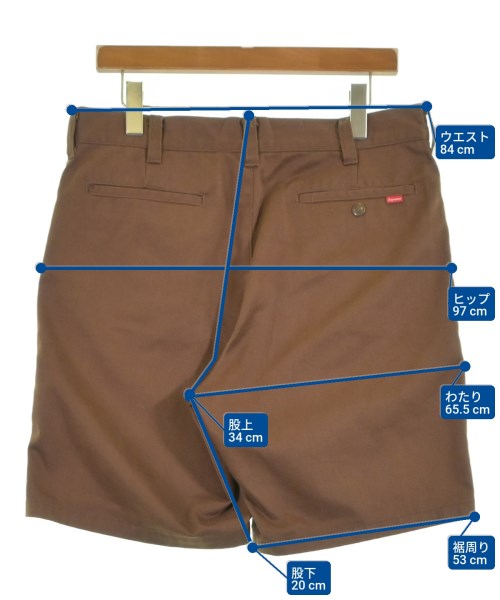 Supreme（シュプリーム）ショートパンツ 茶 サイズ:32(L位) メンズ/2200612319097