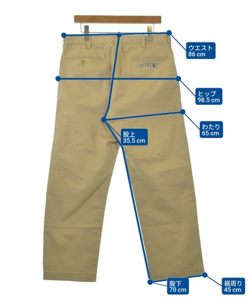 Supreme（シュプリーム）チノパン ベージュ サイズ:32(L位) メンズ/2200610483042