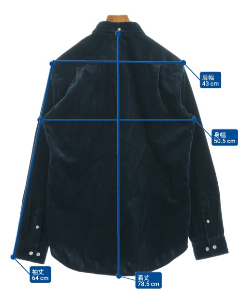 Supreme（シュプリーム）カジュアルシャツ 紺 サイズ:M メンズ/2200620600026