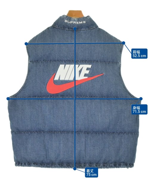 Supreme（シュプリーム）ダウンジャケット/ダウンベスト 紺 サイズ:XL メンズ/2200674702011
