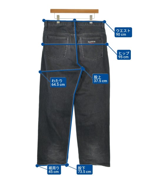 Supreme（シュプリーム）デニムパンツ 黒 サイズ:32(L位) メンズ/2200676187014