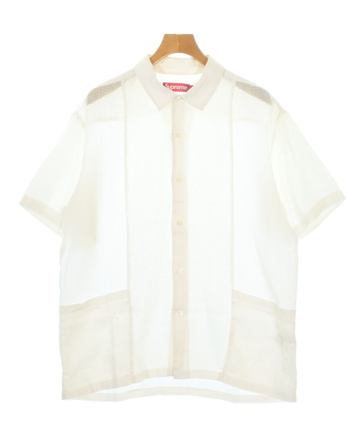 古着　supreme シャツ Supreme（シュプリーム）カジュアルシャツ 白 サイズ:L メンズ