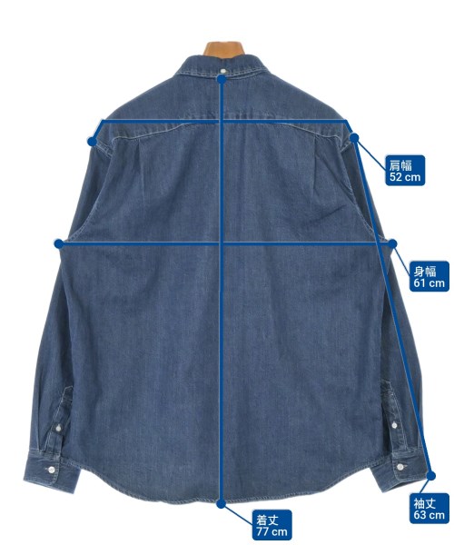 Supreme（シュプリーム）カジュアルシャツ 紺 サイズ:M メンズ/2200653868028