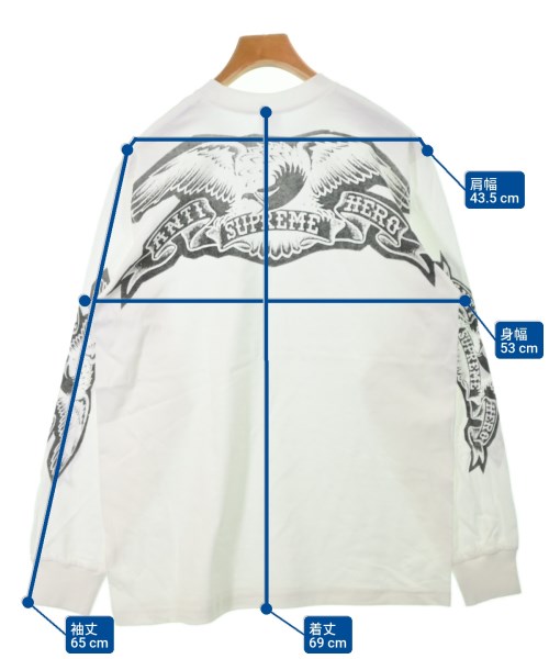 Supreme（シュプリーム）Tシャツ・カットソー 白 サイズ:M メンズ/2200656754038