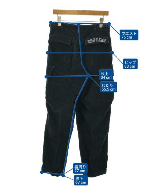 Supreme（シュプリーム）カーゴパンツ 黒 サイズ:S メンズ/2200652205039