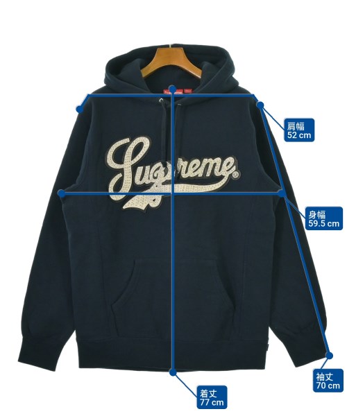 Supreme（シュプリーム）パーカー 紺 サイズ:L メンズ/2200653742021
