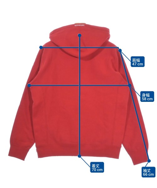 Supreme（シュプリーム）パーカー 赤 サイズ:M メンズ/2200656425099