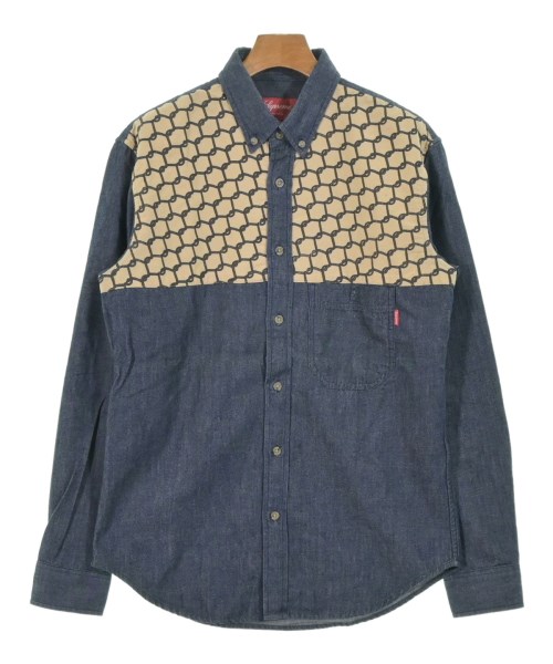 Supreme(シュプリーム)カジュアルシャツ 紺 サイズ:S/2200656425112