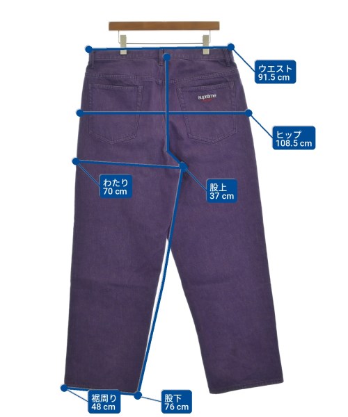 Supreme（シュプリーム）デニムパンツ 紫 サイズ:34(XL位) メンズ/2200710649027