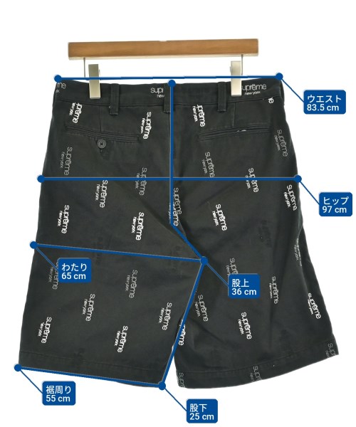 Supreme（シュプリーム）ショートパンツ 黒 サイズ:30(M位) メンズ/2200712097048
