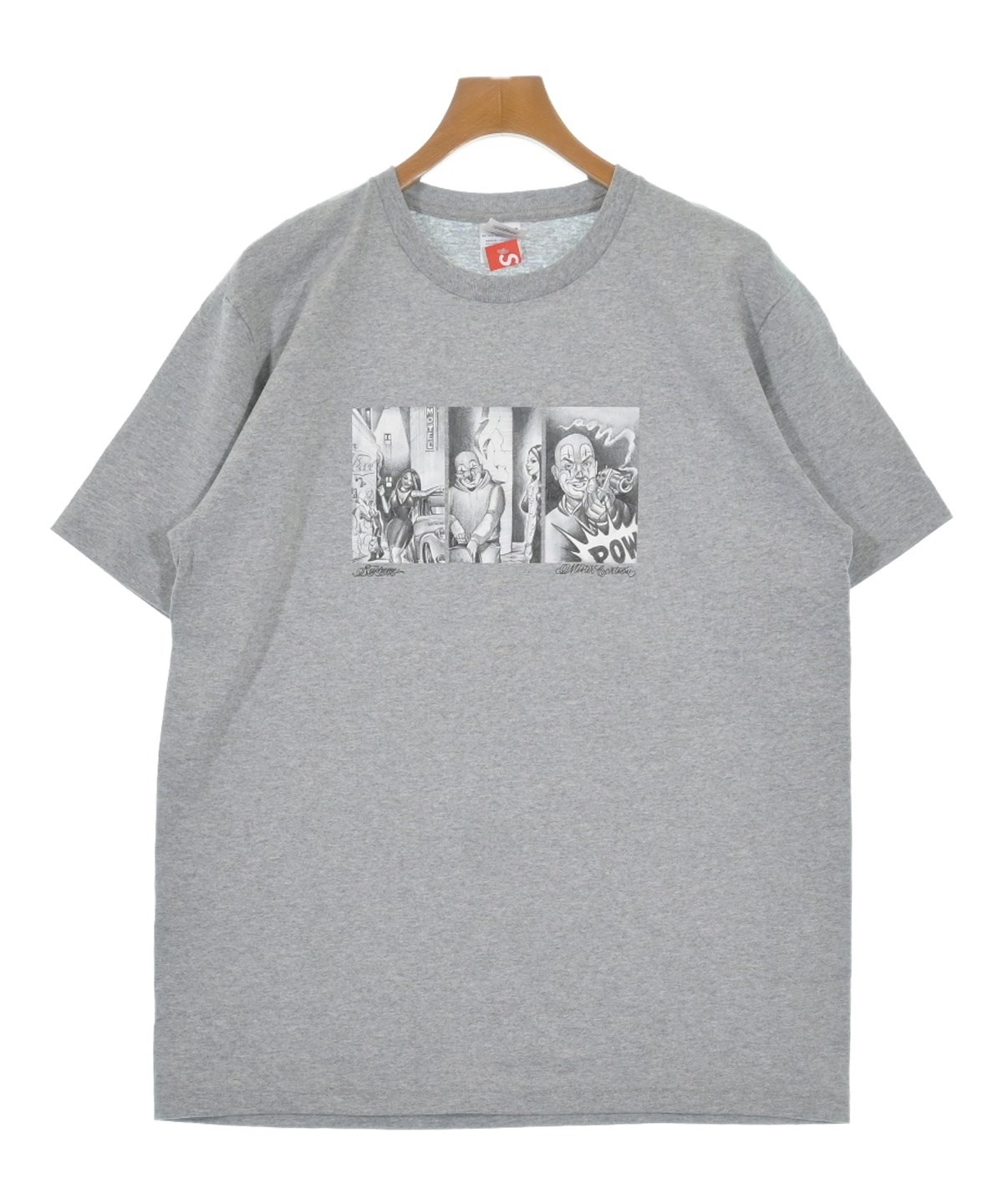 新品未使用タグ付 Supreme ジョークTシャツ グレー Mサイズ Supreme☆Joke Tee ジョーク Tシャツ (Supreme/Tシャツ・カットソー