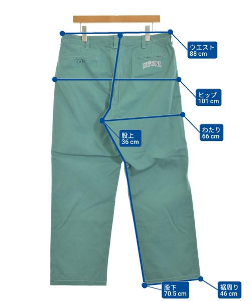 Supreme（シュプリーム）チノパン 緑 サイズ:34(XL位) メンズ/2200646620022