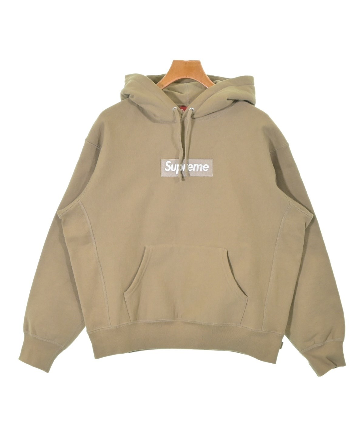 Supreme ベージュ フード付きパーカー Supreme（シュプリーム）パーカー ベージュ サイズ:S メンズ