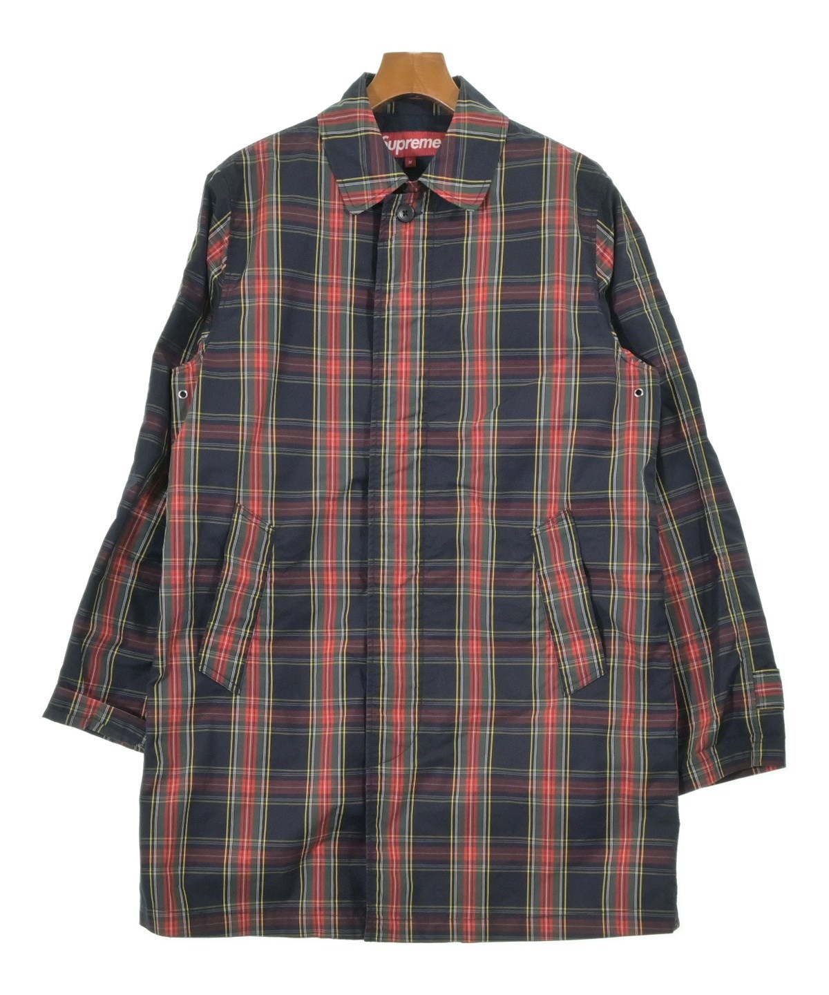 Supreme（シュプリーム）ステンカラーコート 紺 サイズ:M メンズ