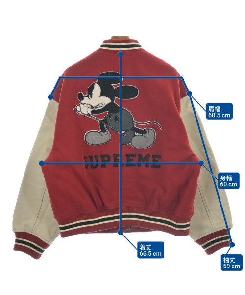 Supreme（シュプリーム）スタジャン 赤 サイズ:L メンズ/2200649341016