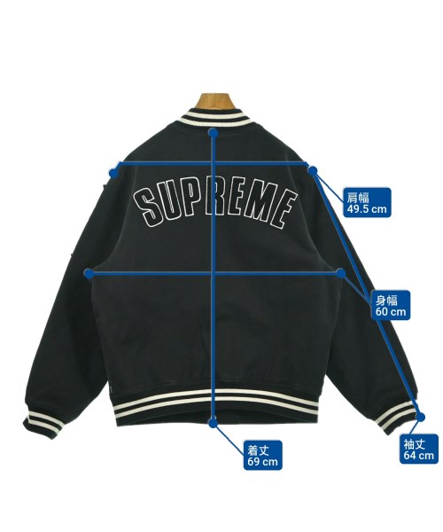 Supreme（シュプリーム）スタジャン 黒 サイズ:L メンズ/2200649483013