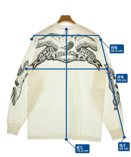 Supreme（シュプリーム）Tシャツ・カットソー 白 サイズ:M メンズ/2200649898091