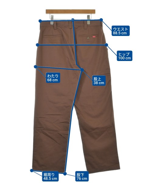 Supreme（シュプリーム）チノパン 茶 サイズ:34(XL位) メンズ/2200649898121