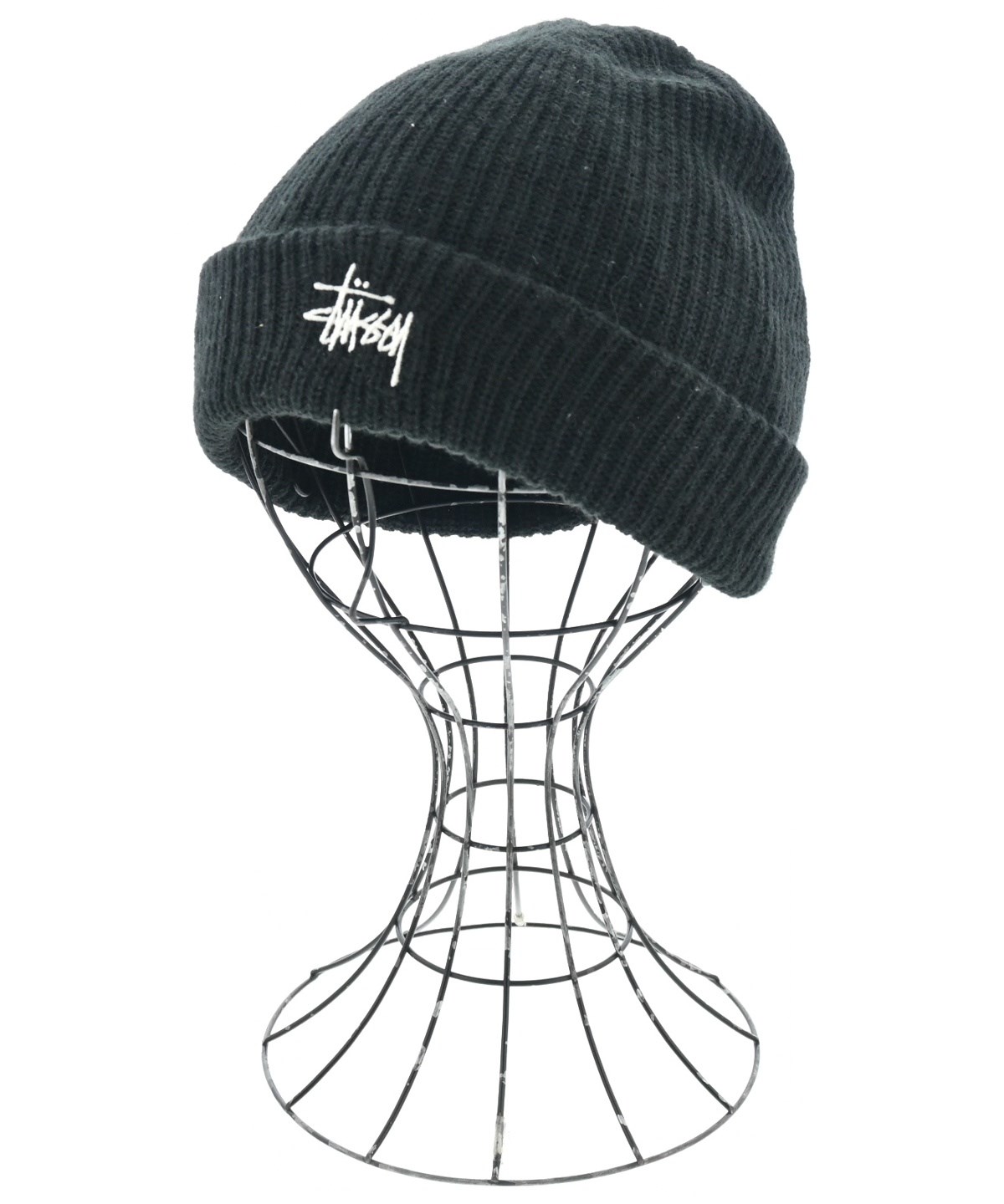 Stussy ニット帽 黒/グレー 中古・古着通販】stussy (ステューシー) ニット帽 グレー サイズ:Free