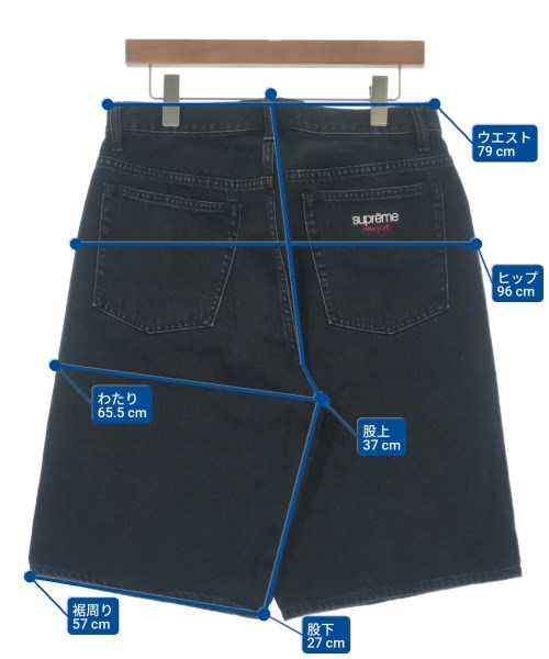 Supreme（シュプリーム）ショートパンツ 黒 サイズ:30(M位) メンズ/2200652463026