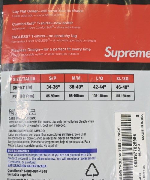 Supreme（シュプリーム）Tシャツ・カットソー 黒 サイズ:S メンズ/2200653339122