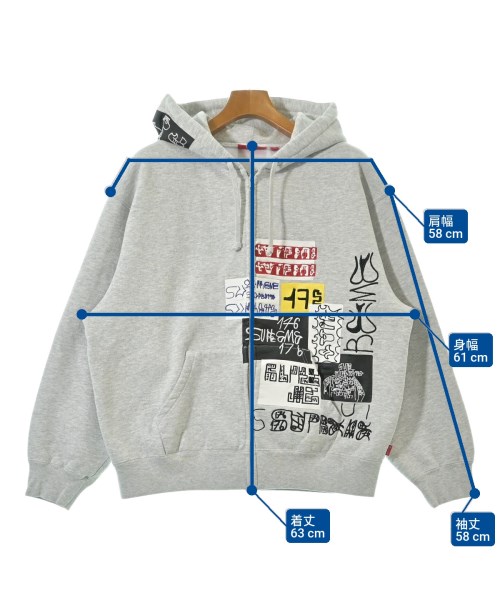Supreme（シュプリーム）パーカー グレー サイズ:M メンズ/2200651588072