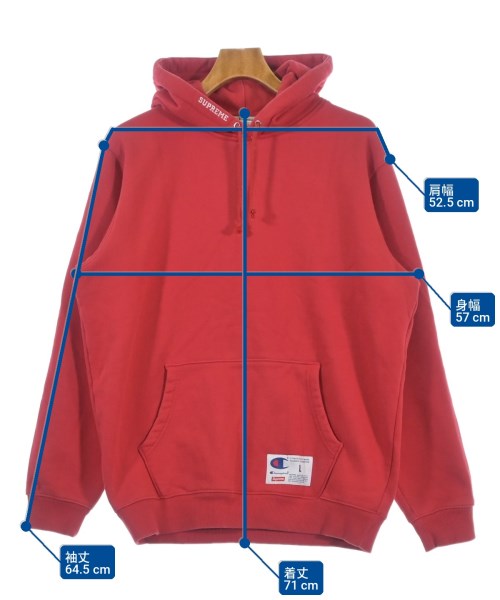 Supreme（シュプリーム）パーカー 赤 サイズ:L メンズ/2200698443013