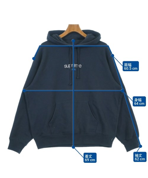 Supreme（シュプリーム）パーカー 紺 サイズ:M メンズ/2200703419026