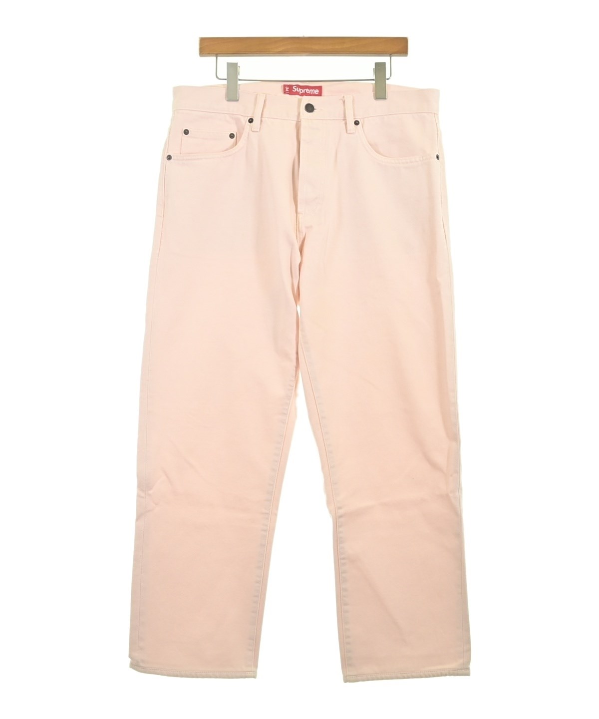 SUPREME ピンク スラックス XL Supreme（シュプリーム）デニムパンツ ピンク サイズ:34(XL位) メンズ