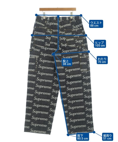 Supreme（シュプリーム）デニムパンツ 紺 サイズ:34(XL位) メンズ/2200707760063