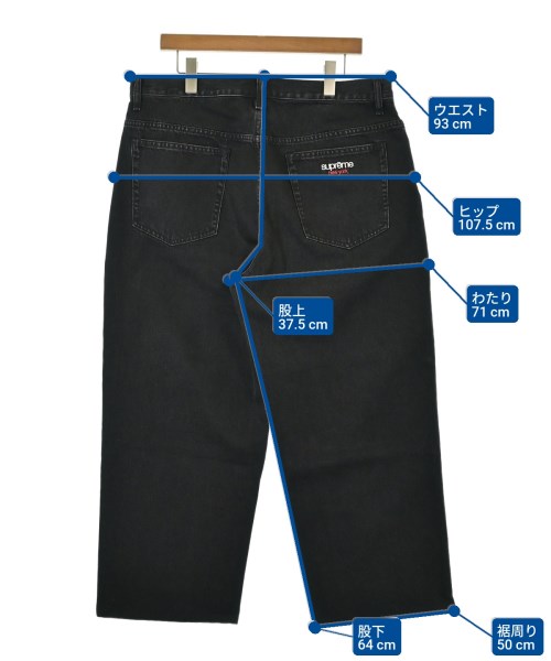Supreme（シュプリーム）デニムパンツ 黒 サイズ:34(XL位) メンズ/2200663485017