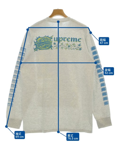 Supreme（シュプリーム）Tシャツ・カットソー グレー サイズ:M メンズ/2200663407354