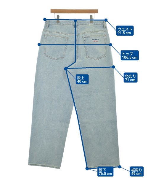 Supreme（シュプリーム）デニムパンツ 青 サイズ:34(XL位) メンズ/2200667355026