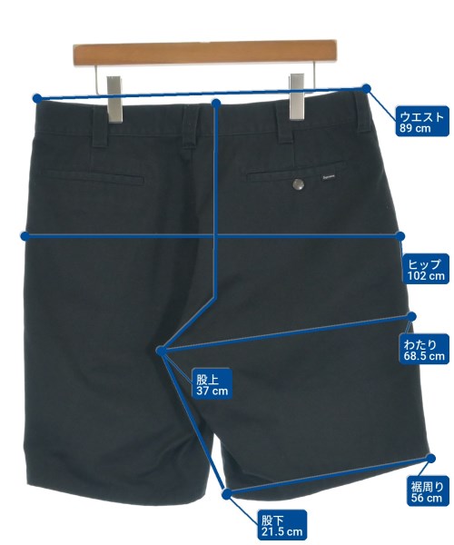 Supreme（シュプリーム）ショートパンツ 黒 サイズ:34(XL位) メンズ/2200720708011