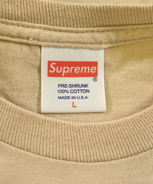 Supreme（シュプリーム）Tシャツ・カットソー ベージュ サイズ:L メンズ/2200682889070