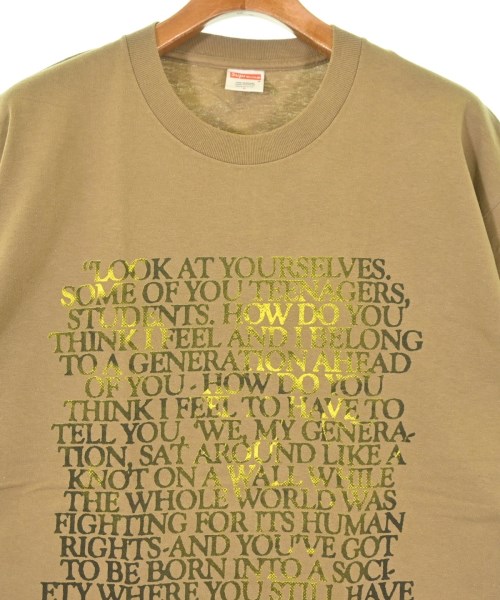 Supreme（シュプリーム）Tシャツ・カットソー ベージュ サイズ:L メンズ/2200682889094