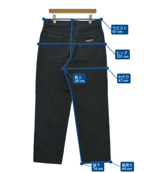 Supreme（シュプリーム）デニムパンツ 黒 サイズ:30(M位) メンズ/2200683842074
