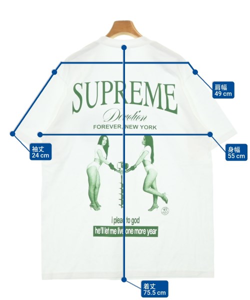Supreme（シュプリーム）Tシャツ・カットソー 白 サイズ:L メンズ/2200684483016