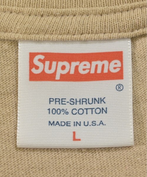 Supreme（シュプリーム）Tシャツ・カットソー ベージュ サイズ:L メンズ/2200685638019