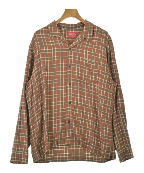 Supreme(シュプリーム)カジュアルシャツ 茶 サイズ:L/2200689137013