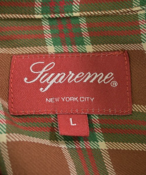 Supreme（シュプリーム）カジュアルシャツ 茶 サイズ:L メンズ/2200689137013