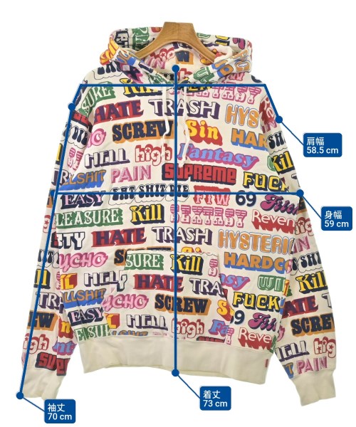 Supreme（シュプリーム）パーカー 白 サイズ:L メンズ/2200689614026