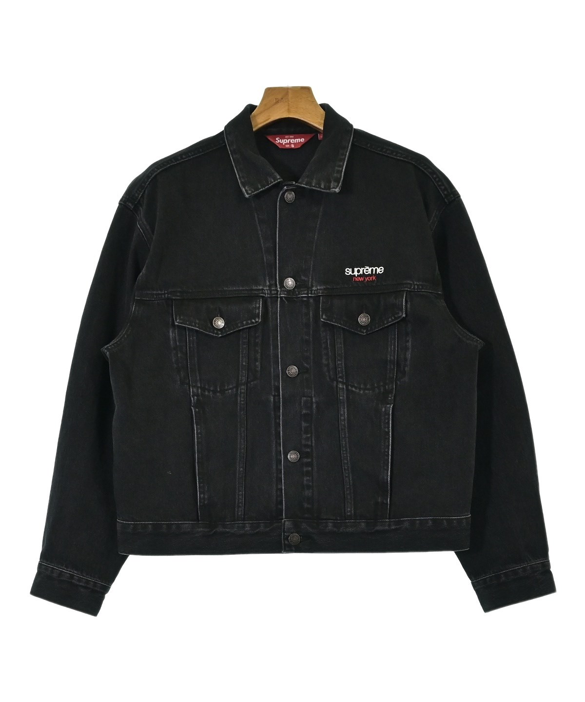 Supreme（シュプリーム）デニムジャケット 黒 サイズ:S メンズ