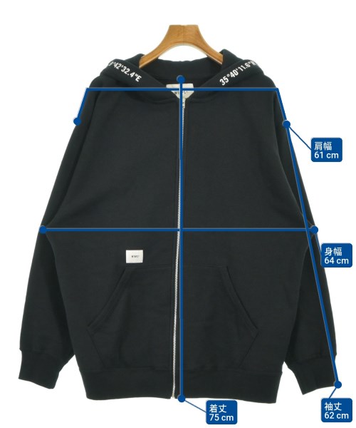 WTAPS（ダブルタップス）パーカー 黒 サイズ:04(XL位) メンズ/2200638098044