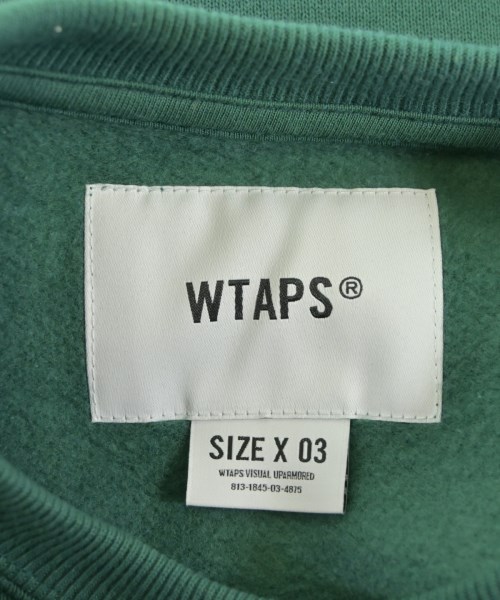 WTAPS（ダブルタップス）スウェット 緑 サイズ:3(L位) メンズ/2200638915013