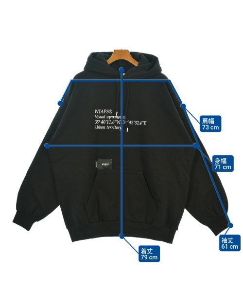 WTAPS（ダブルタップス）パーカー 黒 サイズ:04(XL位) メンズ/2200640574116