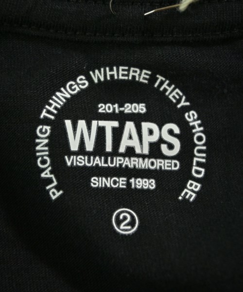 WTAPS（ダブルタップス）Tシャツ・カットソー 黒 サイズ:2(M位) メンズ/2200640650186