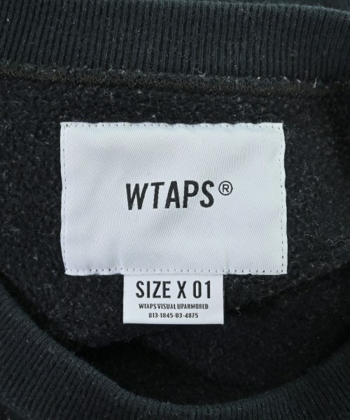 WTAPS（ダブルタップス）スウェット 黒 サイズ:01(S位) メンズ/2200635648037