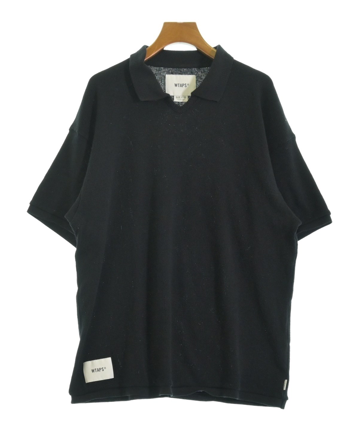 WTAPS ブラック ポロシャツ M WTAPS(ダブルタップス)ポロシャツ 黒 サイズ:3(L位) メンズ